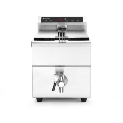 Fritéza indukční s výpustí, obj. 8 l, HENDI, 8L, Světle šedá, 230V/3500W, 288x619x(H)408mm