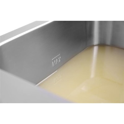 Fritéza indukční s výpustí, obj. 8 l, HENDI, 8L, Světle šedá, 230V/3500W, 288x619x(H)408mm