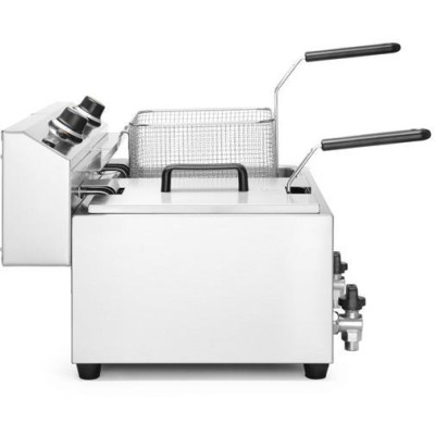Ruční fritéza s vypouštěcím kohoutem, 2 × 8 l, HENDI, Profi Line, 16L, 230V/7000W, 610x515x(H)369mm