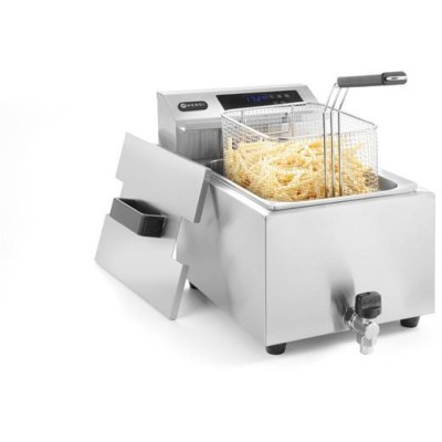 Fritéza Profi Line digitální s výpustí - 8 l, HENDI, Profi Line, 8L, 230V/3500W, 305x515x(H)345mm