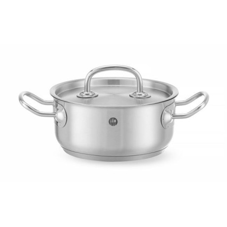 Nízký hrnec s pokličkou, HENDI, Kitchen Line, 1,5L, ⌀160x(H)75mm