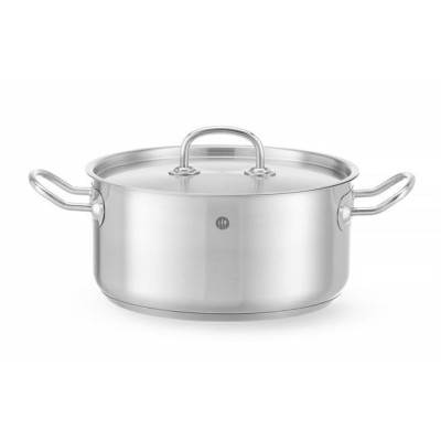 Nízký hrnec s pokličkou, HENDI, Kitchen Line, 4,9L, ⌀240x(H)110mm