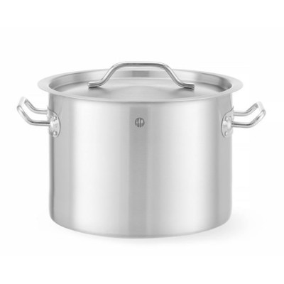hrnec střední nerez s poklicí HENDI, Budget Line, 9L, ⌀250x(H)180mm