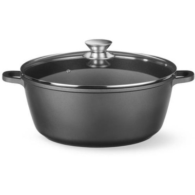 Hrnec s nepřilnavou povrchovou úpravou, HENDI, 7,5L, Černá, 387x310x(H)130mm