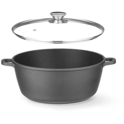 Hrnec s nepřilnavou povrchovou úpravou, HENDI, 7,5L, Černá, 387x310x(H)130mm