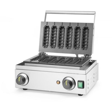 Vaflovač na kukuřičné psíky, HENDI, 230V/1550W, 390x378x(H)229mm