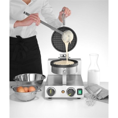 Kulatý vaflovač na belgické vafle, HENDI, 230V/1000W, 250x491x(H)285mm