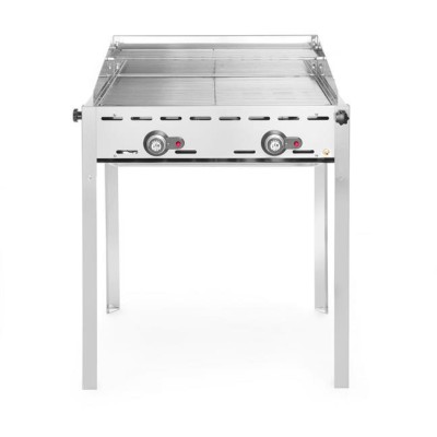 Plynový gril Green Fire 2 hořáky, HENDI, Profi Line, Včetně 2 mřížek GN 1/1 z nerezové oceli, 11,6kW, 740x612x(H)825mm
