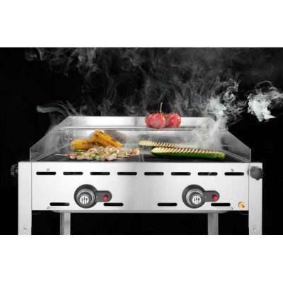 Plynový gril Green Fire 2 hořáky, HENDI, Profi Line, Včetně 2 mřížek GN 1/1 z nerezové oceli, 11,6kW, 740x612x(H)825mm