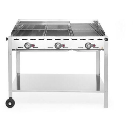 Plynový gril Green Fire 3 hořáky, HENDI, Profi Line, 17,4kW, 1078x612x(H)825mm