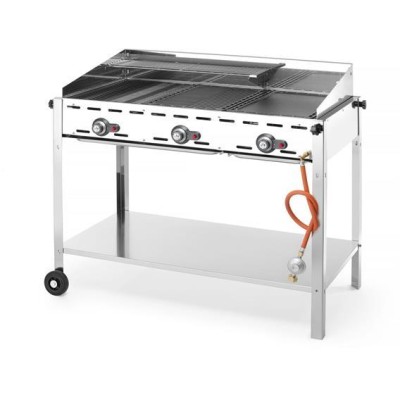 Plynový gril Green Fire 3 hořáky, HENDI, Profi Line, 17,4kW, 1078x612x(H)825mm