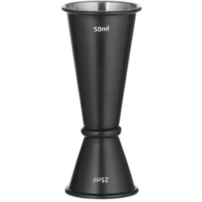Barová odměrka 25/50 ml, BarUp, Černá, ⌀44x(H)110mm