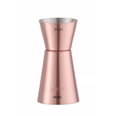 Barová odměrka 25/50 ml, BarUp, Měděná, ⌀42x(H)86mm