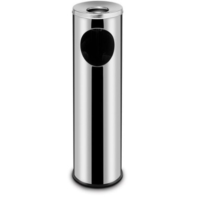 Stojící odpadkový koš s popelníkem, HENDI, 15L, ⌀200x(H)700mm