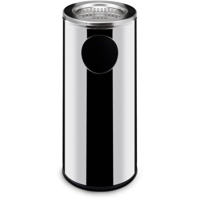 Stojící odpadkový koš s popelníkem, HENDI, 33L, ⌀240x(H)660mm