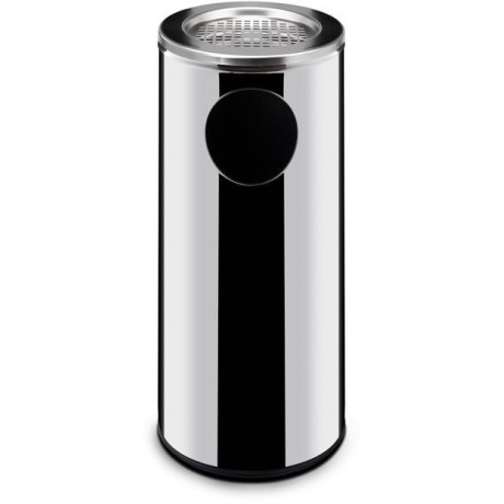 Stojící odpadkový koš s popelníkem, HENDI, 33L, ⌀240x(H)660mm
