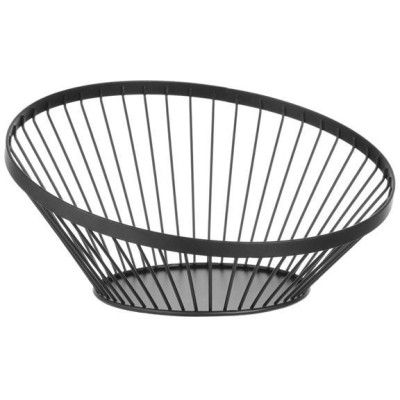 Košík na ovoce kulatý šikmý černý, HENDI, ⌀280x(H)130mm