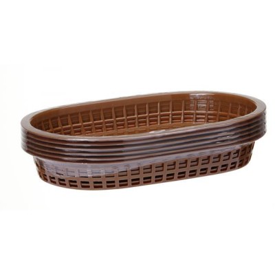 Košík na pečivo oválný, HENDI, Hnědá, 6 ks, 275x175x(H)38mm
