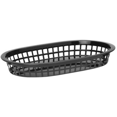 Košík na pečivo oválný, HENDI, Černá, 6 ks, 275x175x(H)38mm