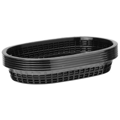 Košík na pečivo oválný, HENDI, Černá, 6 ks, 275x175x(H)38mm