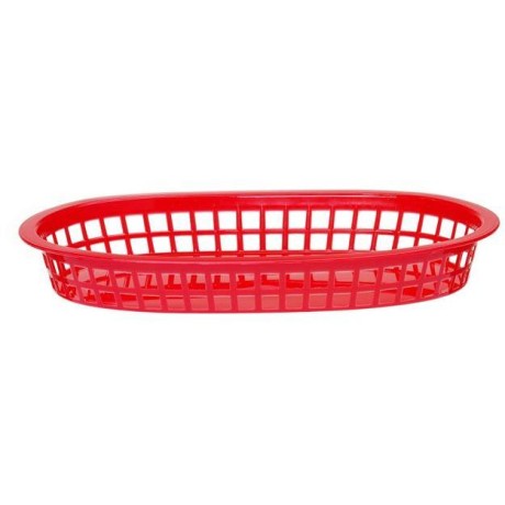 Košík na pečivo oválný, HENDI, Červená, 6 ks, 275x175x(H)38mm