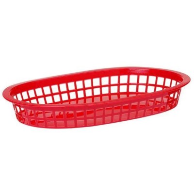 Košík na pečivo oválný, HENDI, Červená, 6 ks, 275x175x(H)38mm