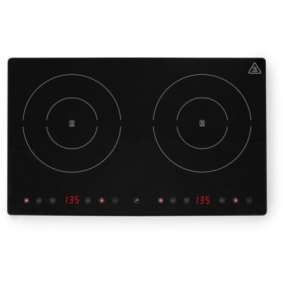 Dvojitý indukční vařič, HENDI, Kitchen Line, 230V/3500W, 608x405x(H)54mm
