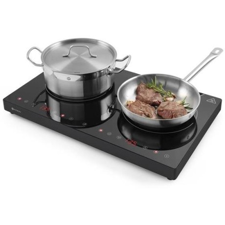 Dvojitý indukční vařič, HENDI, Kitchen Line, 230V/3500W, 608x405x(H)54mm