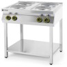 Elektrický vařič Kitchen Line – 4 plotýnky s otevřenou podstavou, HENDI, Kitchen Line, 400V/10400W, 800x700x(H)900mm