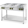 Elektrický vařič Kitchen Line – 6 plotýnek s otevřenou podstavou, HENDI, Kitchen Line, 400V/15600W, 1200x700x(H)900mm