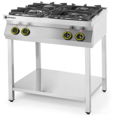 Otevřený stojan se 4 hořáky pro plynový sporák Kitchen Line, HENDI, Kitchen Line, 19kW, 800x700x(H)900mm