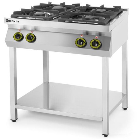 Otevřený stojan se 4 hořáky pro plynový sporák Kitchen Line, HENDI, Kitchen Line, 19kW, 800x700x(H)900mm