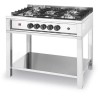 Plynový sporák - 5 hořáků, otevřený rám, HENDI, Kitchen Line, 14,3kW, 900x640x(H)910mm
