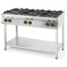 Plynový sporák s otevřeným stojanem na 6 hořáků, HENDI, Kitchen Line, 28,5kW, 1200x700x(H)900mm