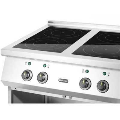 Indukční sporák se 4 hořáky, HENDI, 400V/17000W, 800x720x(H)854mm