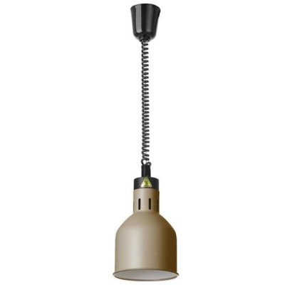 Výškově nastavitelná ohřívací lampa válcová, HENDI, Béžová, 230V/250W, ⌀175x(H)250mm