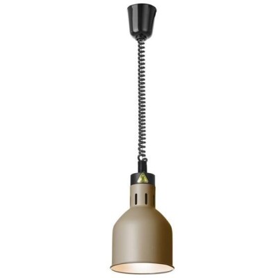 Výškově nastavitelná ohřívací lampa válcová, HENDI, Béžová, 230V/250W, ⌀175x(H)250mm