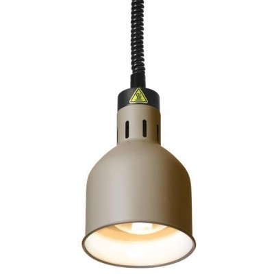 Výškově nastavitelná ohřívací lampa válcová, HENDI, Béžová, 230V/250W, ⌀175x(H)250mm