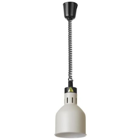 Výškově nastavitelná ohřívací lampa válcová, HENDI, Bílá, 230V/250W