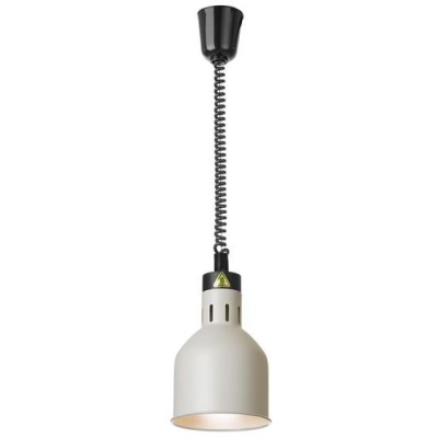 Výškově nastavitelná ohřívací lampa válcová, HENDI, Bílá, 230V/250W