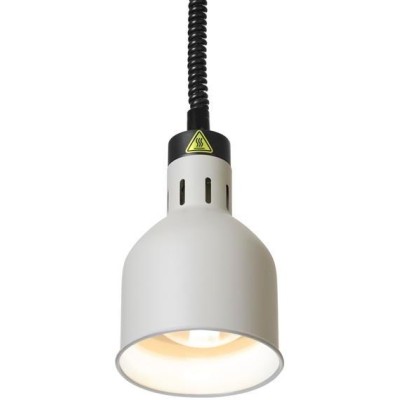 Výškově nastavitelná ohřívací lampa válcová, HENDI, Bílá, 230V/250W