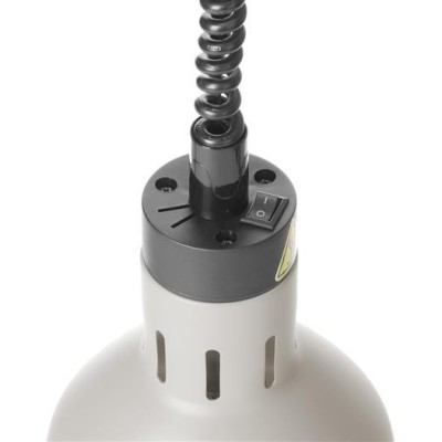 Výškově nastavitelná ohřívací lampa válcová, HENDI, Bílá, 230V/250W