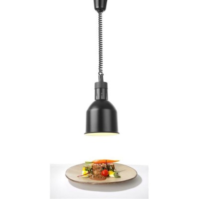 Výškově nastavitelná ohřívací lampa válcová, HENDI, Černá, 230V/250W, ⌀175x(H)250mm