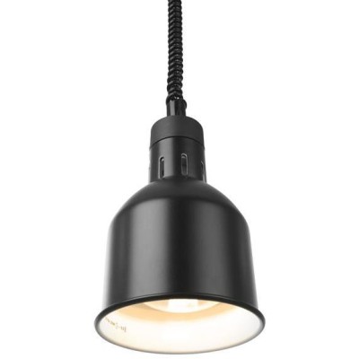 Výškově nastavitelná ohřívací lampa válcová, HENDI, Černá, 230V/250W, ⌀175x(H)250mm