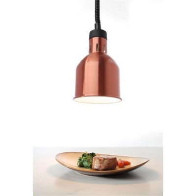 Výškově nastavitelná ohřívací lampa válcová, HENDI, Měděná, 230V/250W, ⌀175x(H)250mm
