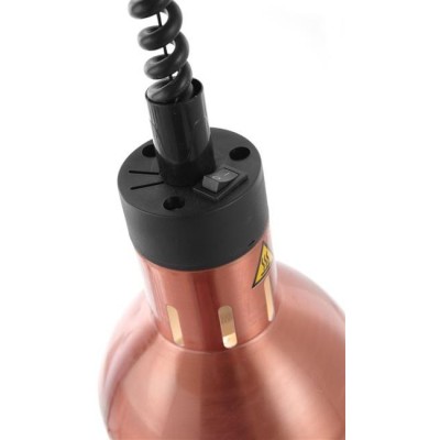 Výškově nastavitelná ohřívací lampa válcová, HENDI, Měděná, 230V/250W, ⌀175x(H)250mm