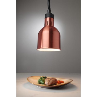 Výškově nastavitelná ohřívací lampa válcová, HENDI, Měděná, 230V/250W, ⌀175x(H)250mm