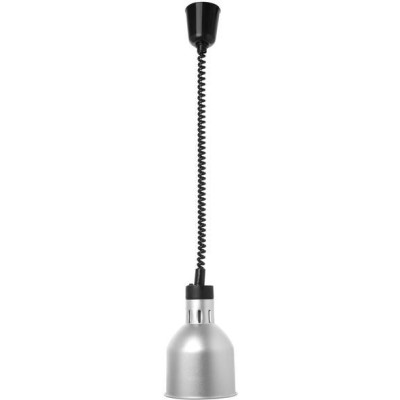 Výškově nastavitelná ohřívací lampa válcová, HENDI, Stříbrná, 230V/250W, ⌀175x(H)250mm