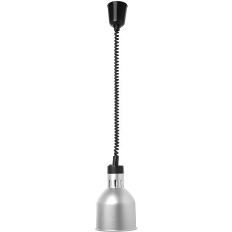 Výškově nastavitelná ohřívací lampa válcová, HENDI, Stříbrná, 230V/250W, ⌀175x(H)250mm