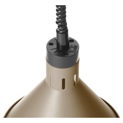 Výškově nastavitelná ohřívací lampa kónická, HENDI, Béžová, 230V/250W, ⌀275x(H)250mm
